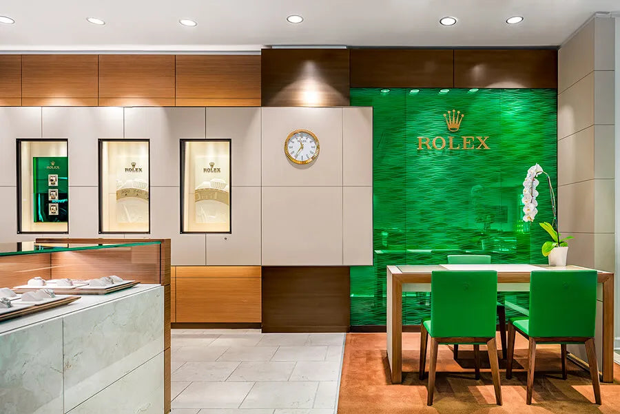Rolex store and display case