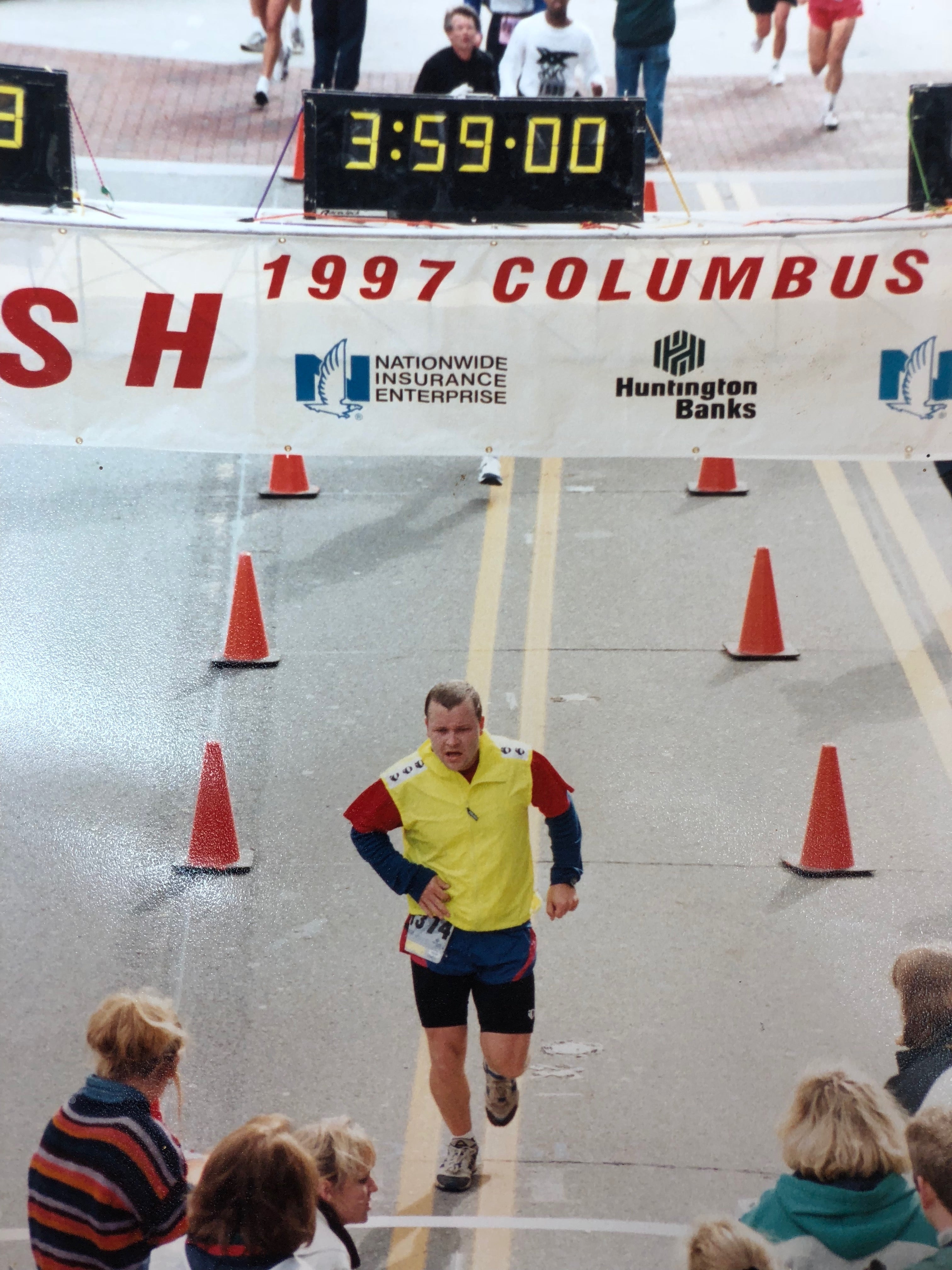 ic:  Finishing the 1997 Columbus Marathon after no marathon training.