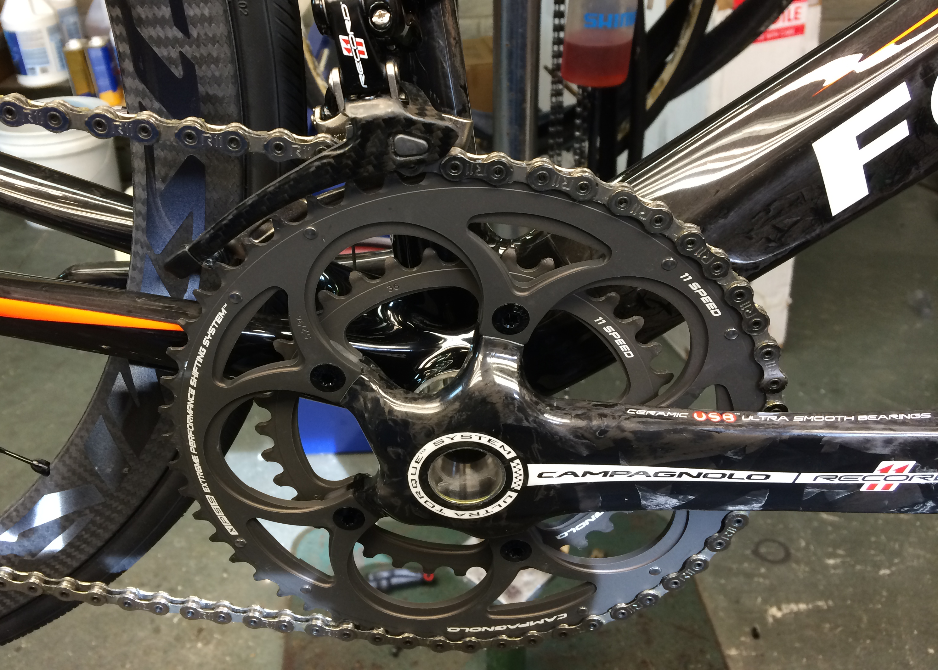 ic: Campagnolo Record 11 Ultra-Torque Crankset looking good.