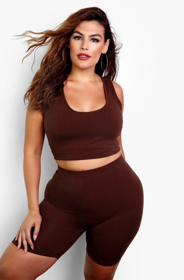 brown short leggings