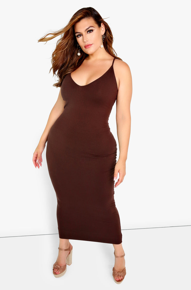 strappy bodycon maxi dress