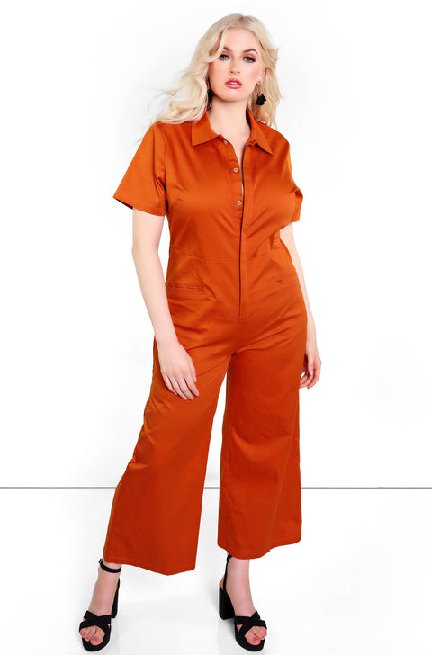 utility jumpsuit red