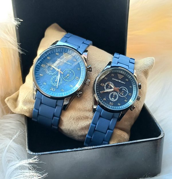 Emporio Armani Rubber Chain Couple Watch