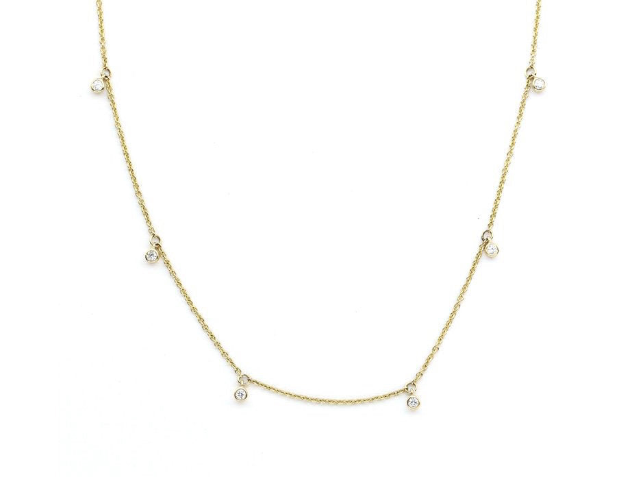 diamond dainty charm necklace