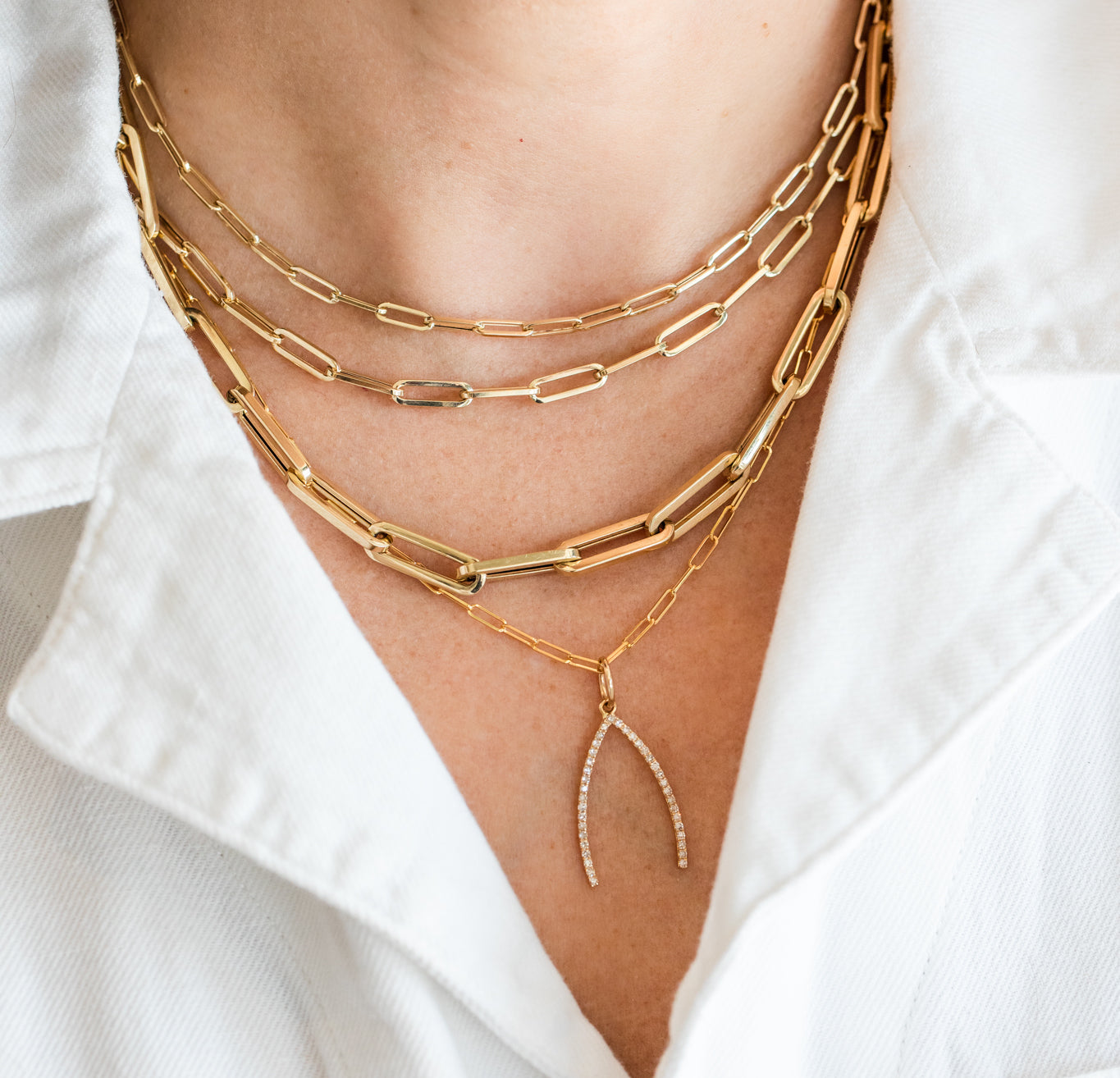 Gold Layering Necklaces and Chains