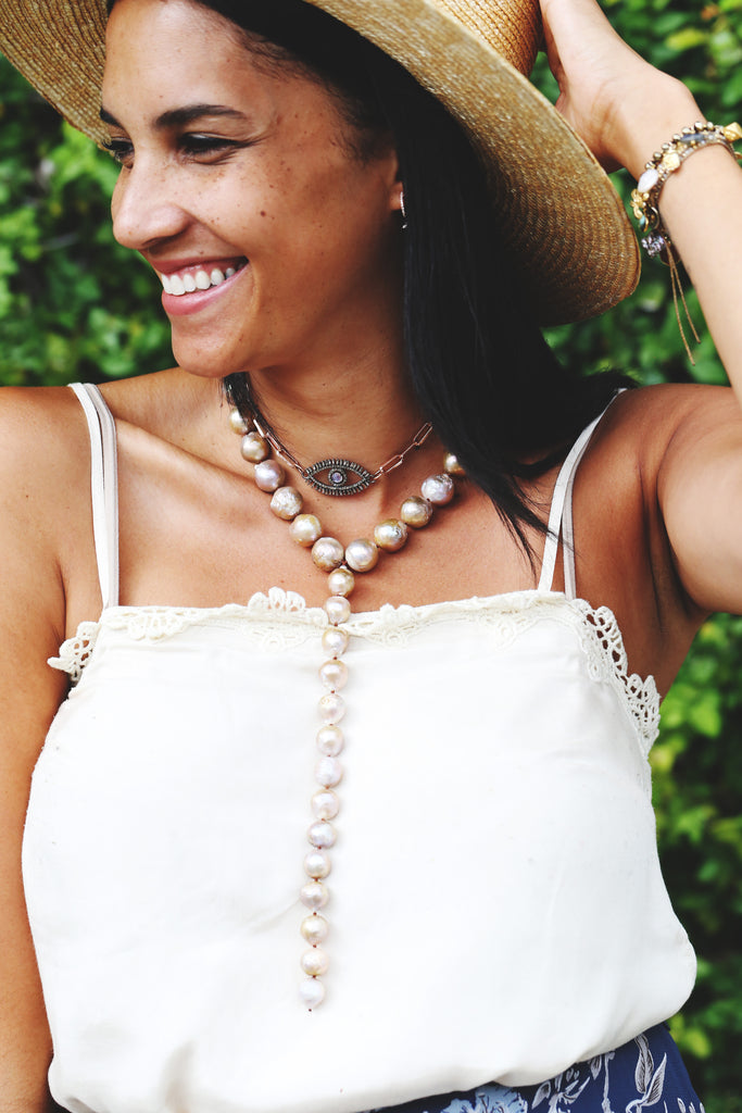 lariat pearl necklace