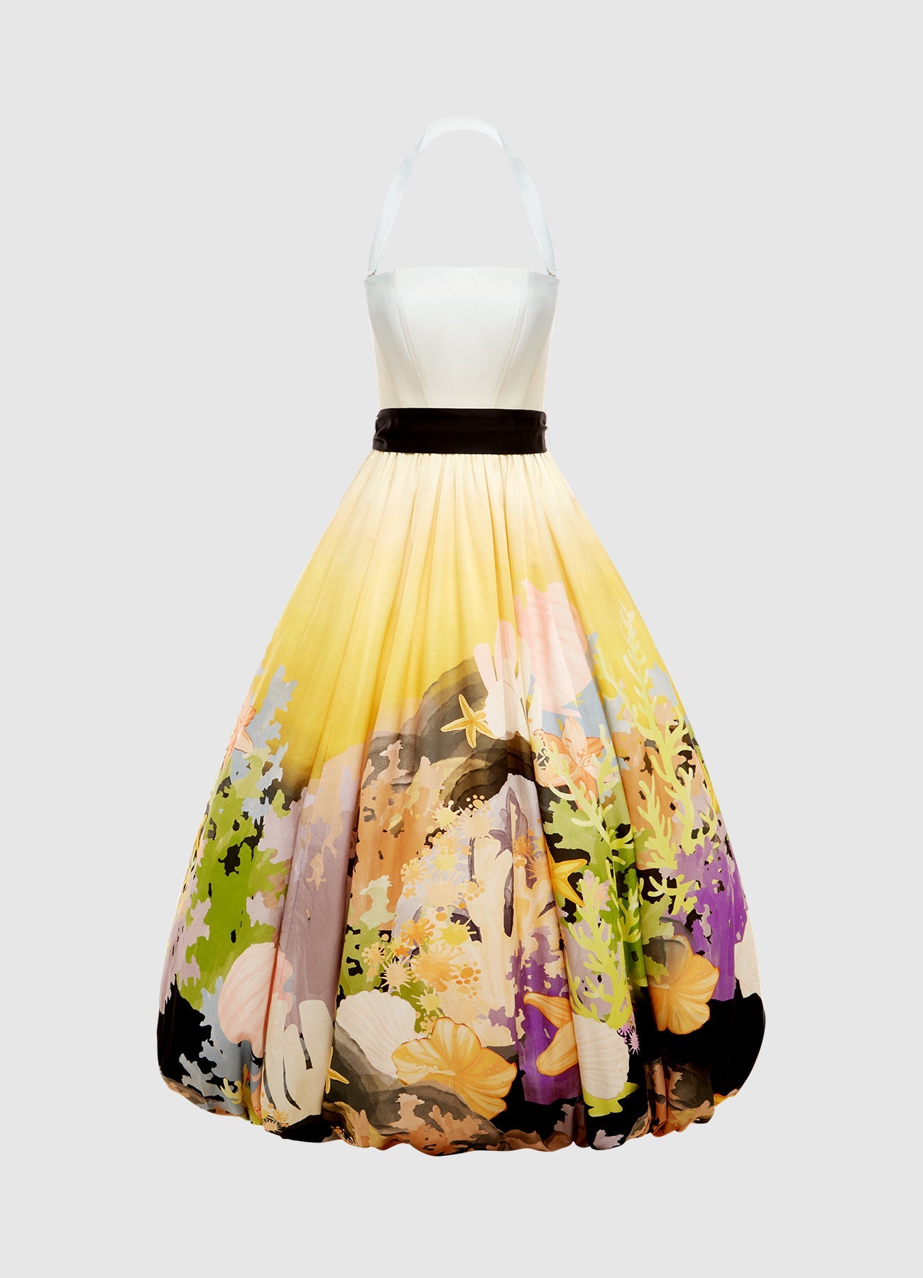 Nadia Voluminous Gown - Neptune Print in Seashell