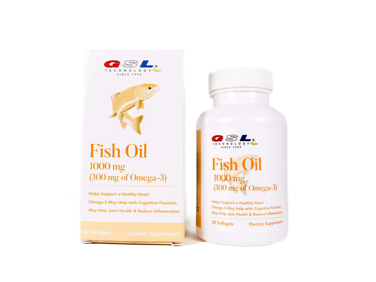 Fish Oil | 1000 mg (300 mg of Omega-3) | Dietary Supplement for Heart Health & Inflammation | Made in the USA