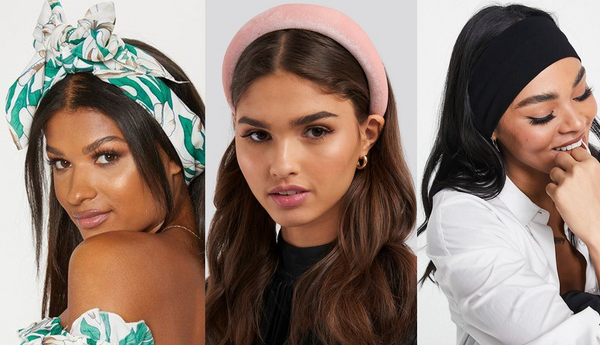 image of 3 women wearing large headbands similar to those found in hairstyles of the 80's