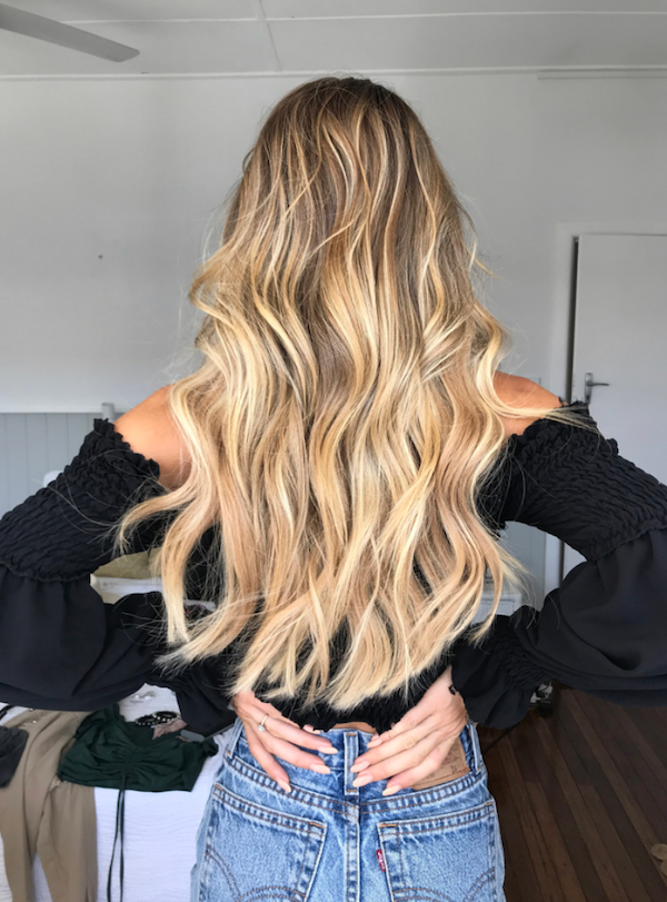Beautiful Ombre Hair Coloring on a Girl with Long Hair View from the Back  Stock Image  Image of client long 183204619