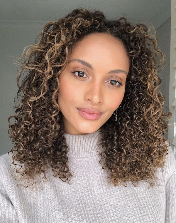 Light Brown Curly Girl Hair