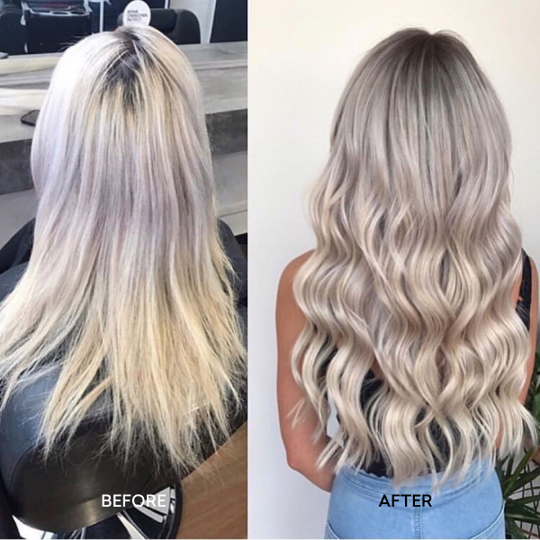 Ash Blonde Halo Hair Extensions | Sitting Pretty