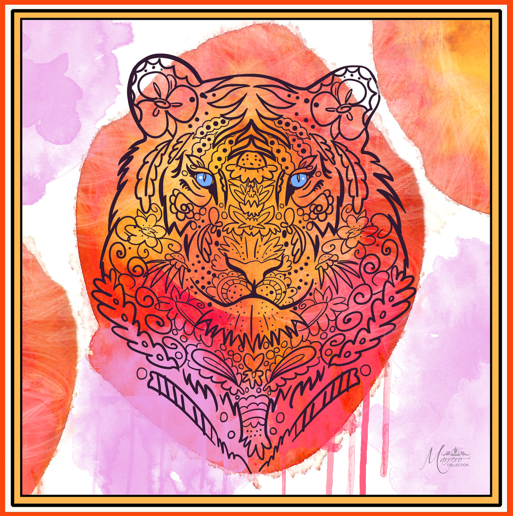 Tiger Small Silk Scarf – Marrero Collection