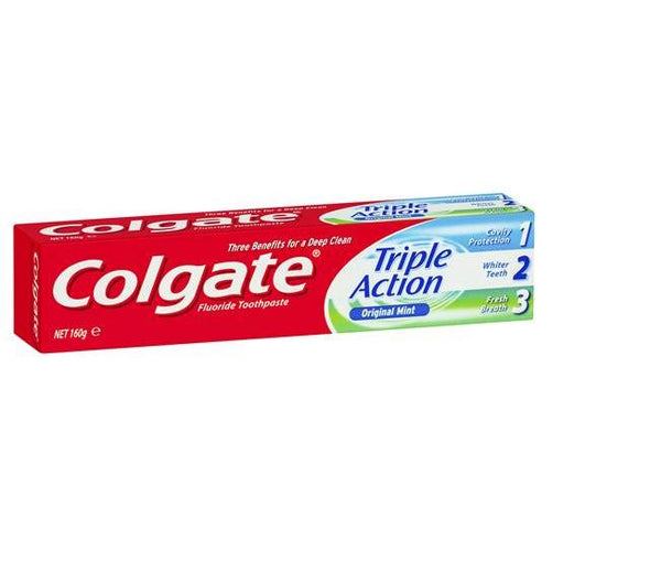 colgate triple action original mint toothpaste