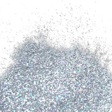 Celebakes Metallic Silver Edible Glitter Flakes, 1 oz. | Bakedeco