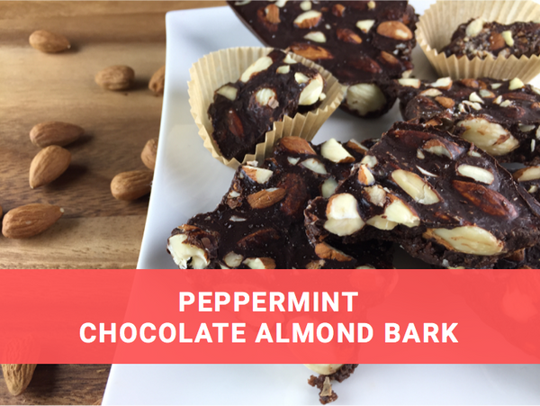 Peppermint Chocolate Almond Bark - a almond bark that's healthy, is that possible? Yep, you bet. No packaged chocolate here! | saltsole.com