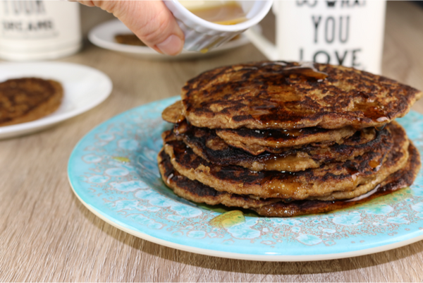 Healthy Banana Coconut Pancakes - loaded with healthy ingredients and they are dairy-free, refined sugar-free, eggless and gluten-free