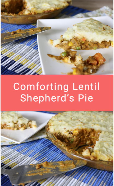 Comforting Lentil Shepherd's Pie - packed full of veggies and so hearty and comforting, perfect for dinner on a cold winter night. | saltsole.com