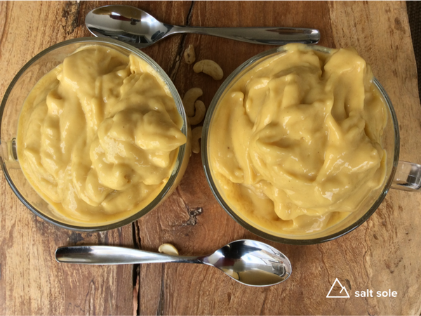 Mango Smoothie - This is a nice thick tropical dairy free smoothie that we eat with a spoon, we tell ourselves its ice cream, but we think it tastes even better