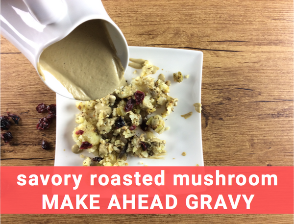 Savory Roasted Mushroom Make Ahead Gravy - spend less time in the kitchen and more time with friends and family on the day of the big dinner | saltsole.com