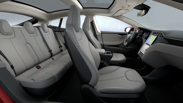 Tesla Model S interior wide shot