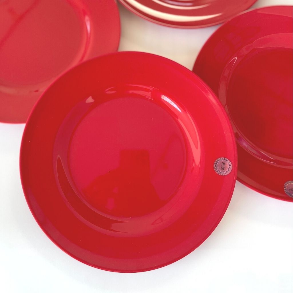 Red Melamine plates set of 4 – SOCKERBIT