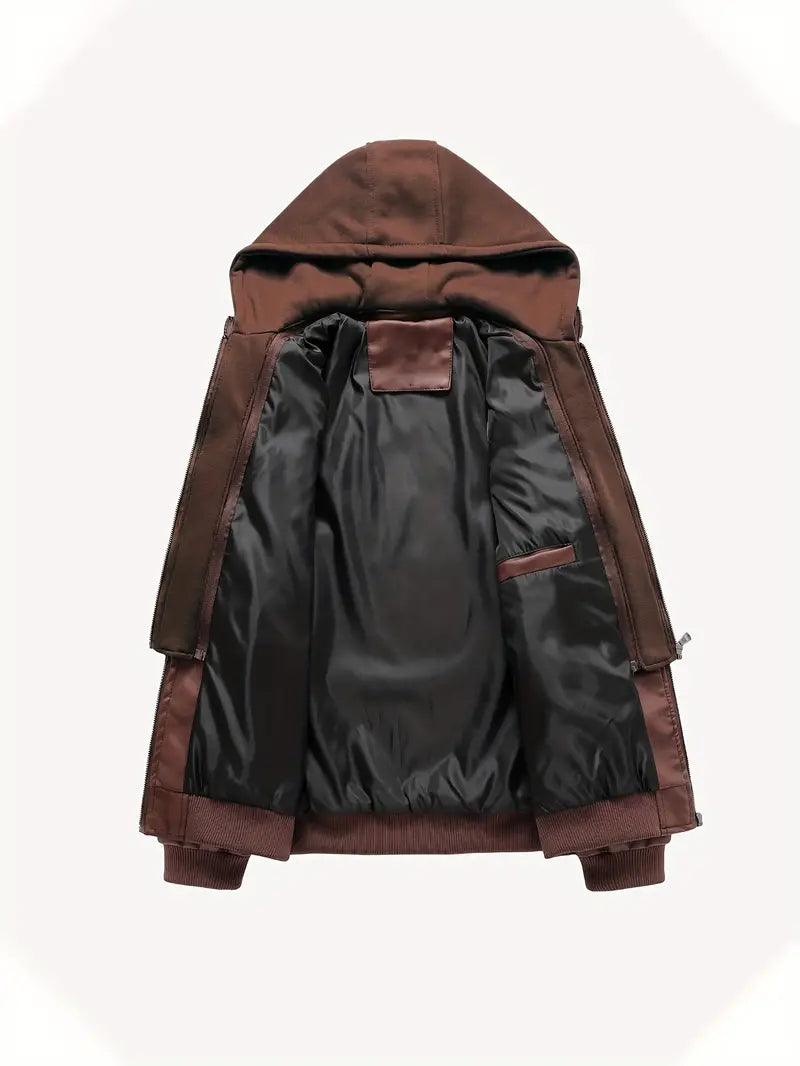 Jaqueta Couro Moto Casual Inverno PU