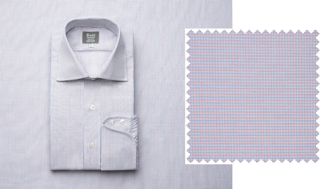 30th Anniversary Budd Cloth - Blue checked with red