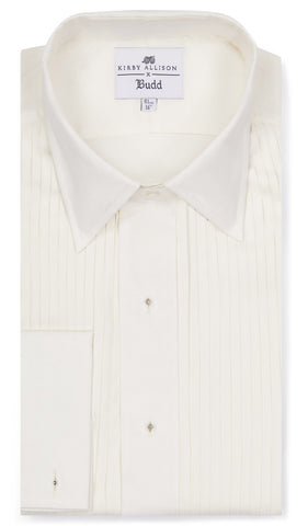 Kirby Allison Collaboration with Budd - Pleated Dress Shirt in Cream