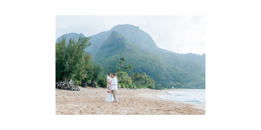 Kauai Beach Weddings, Ocean, Sand, Mountains