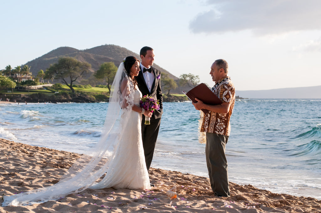 A Bride and Groom get Married on the Beach in Hawaii