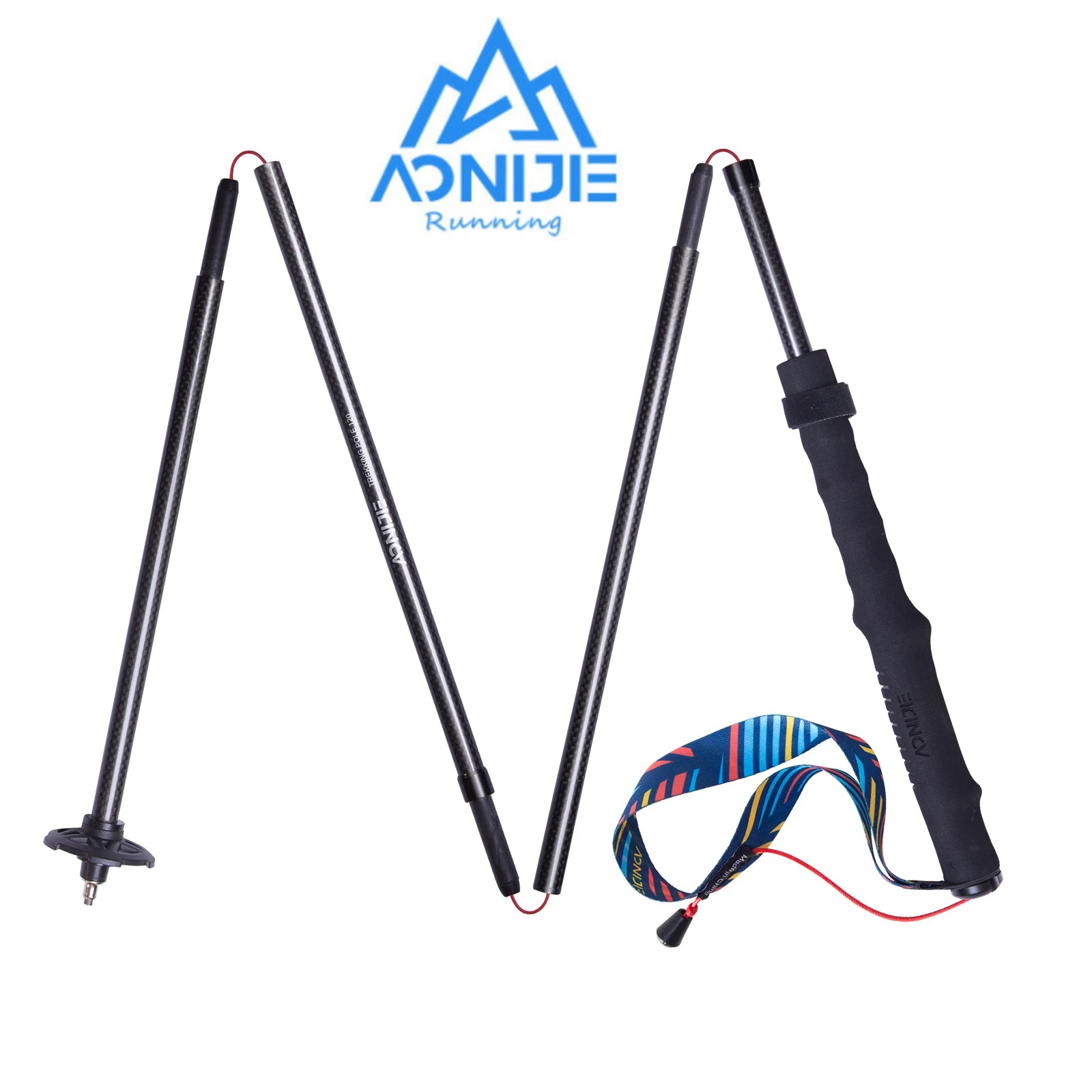 AONIJIE E4204 M-Pole Folding Ultralight Quick Lock Trekking Poles whole body Carbon Fiber