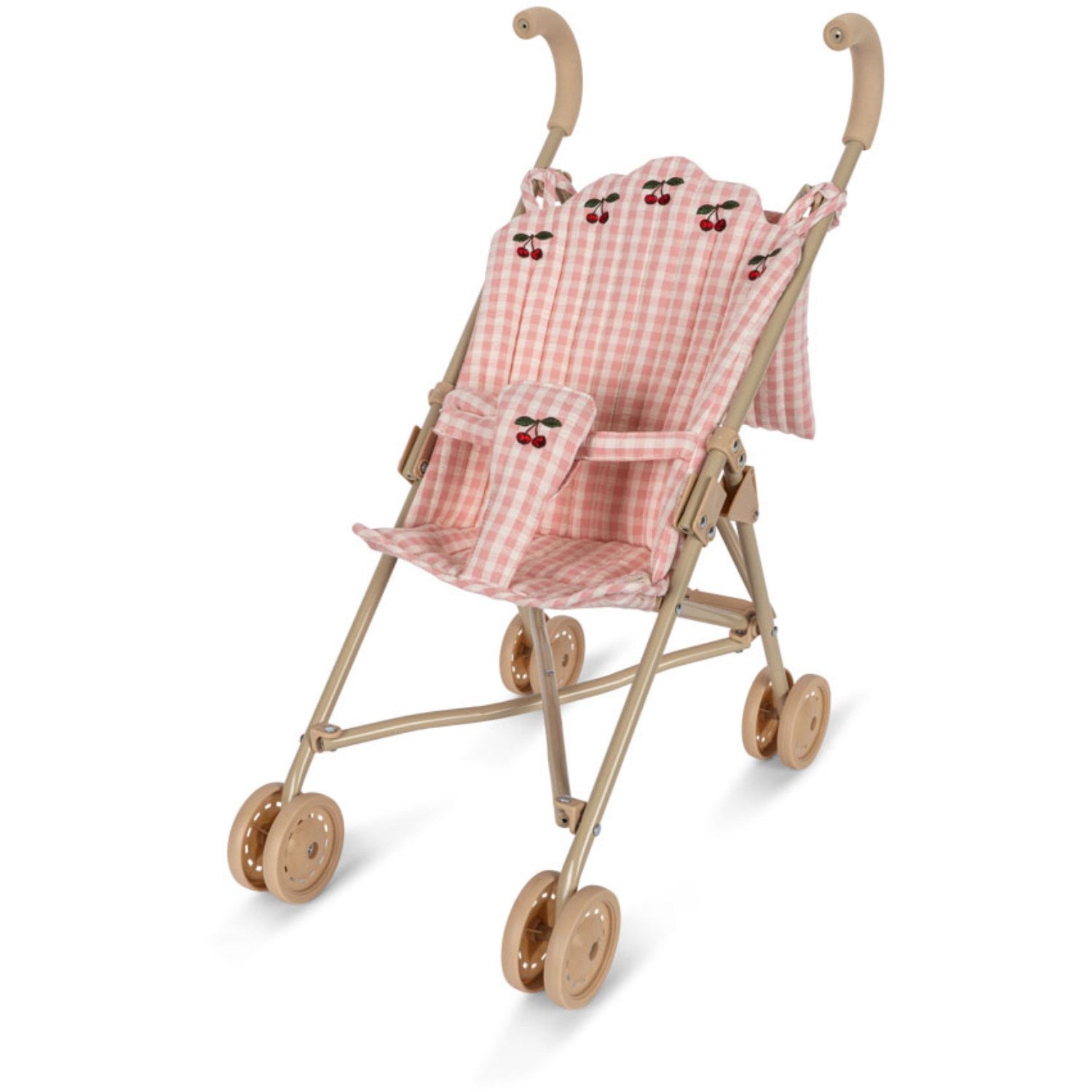Konges Sløjd Powder Pink Check Doll Stroller - Luksusbaby KR