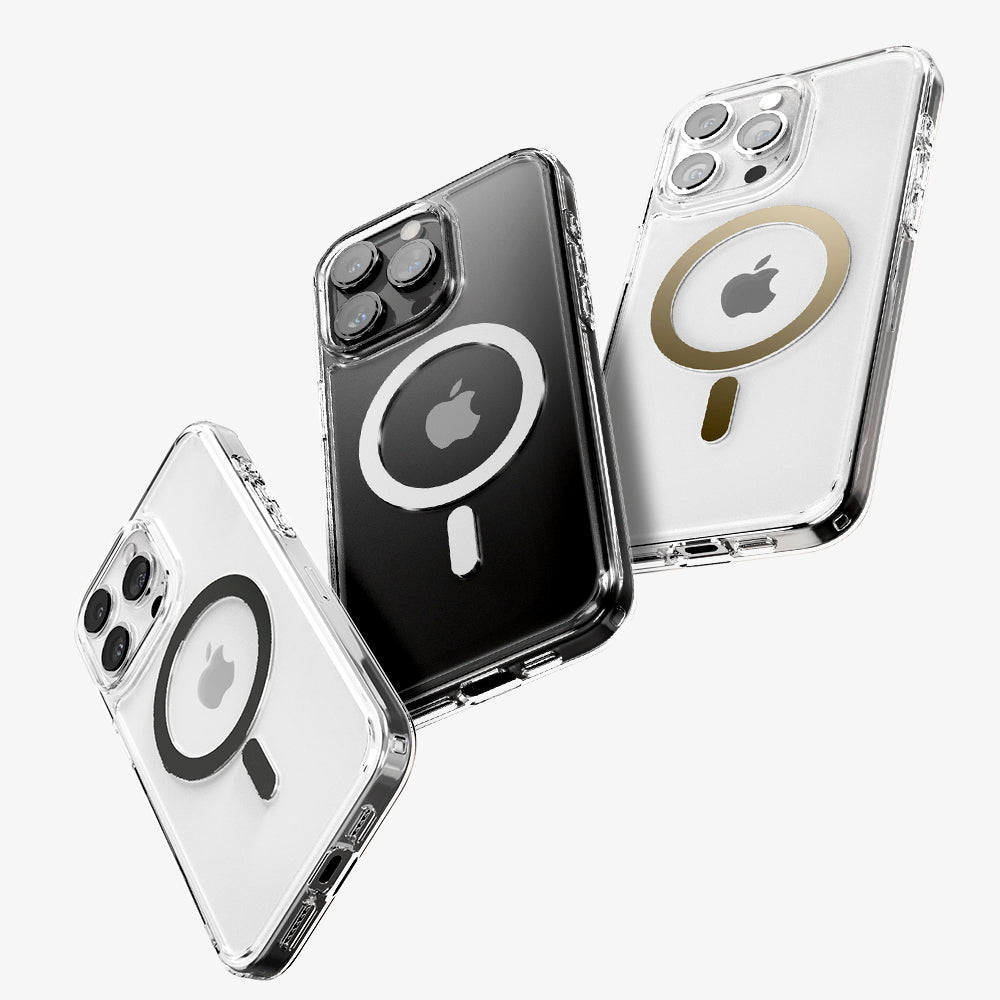 Spigen Funda ultra híbrida MagFit diseñada para iPhone 15 Pro Max (2023),  titanio natural escarchado