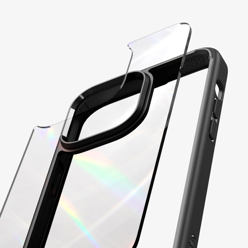 Spigen, . Funda SPIGEN Crystal Hybrid Mag para iPhone 14 PRO MAX  Transparente Gris, TODOparaSMARTPHONES