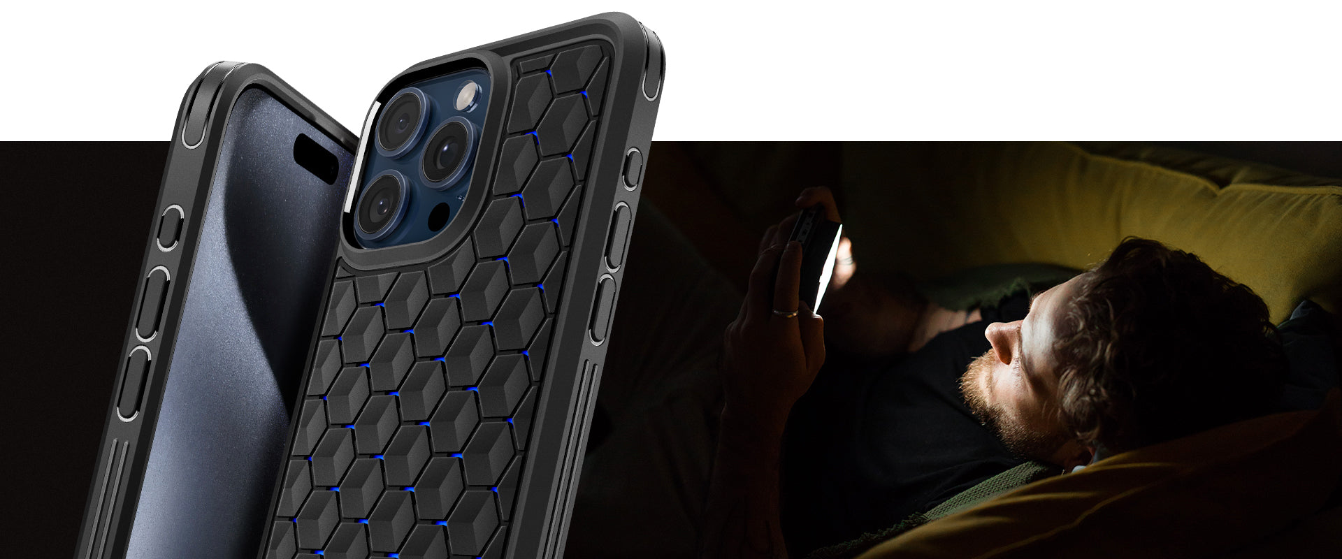 Spigen Cryo Armor Case do iPhone 15 Pro Max - Czarno-Niebieski 