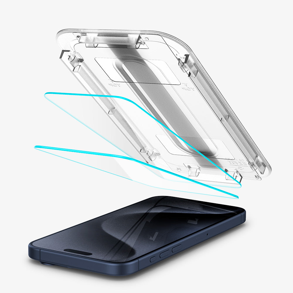 iPhone 15 Pro Spigen Glas.tR Ez Fit Tempered Glass Screen