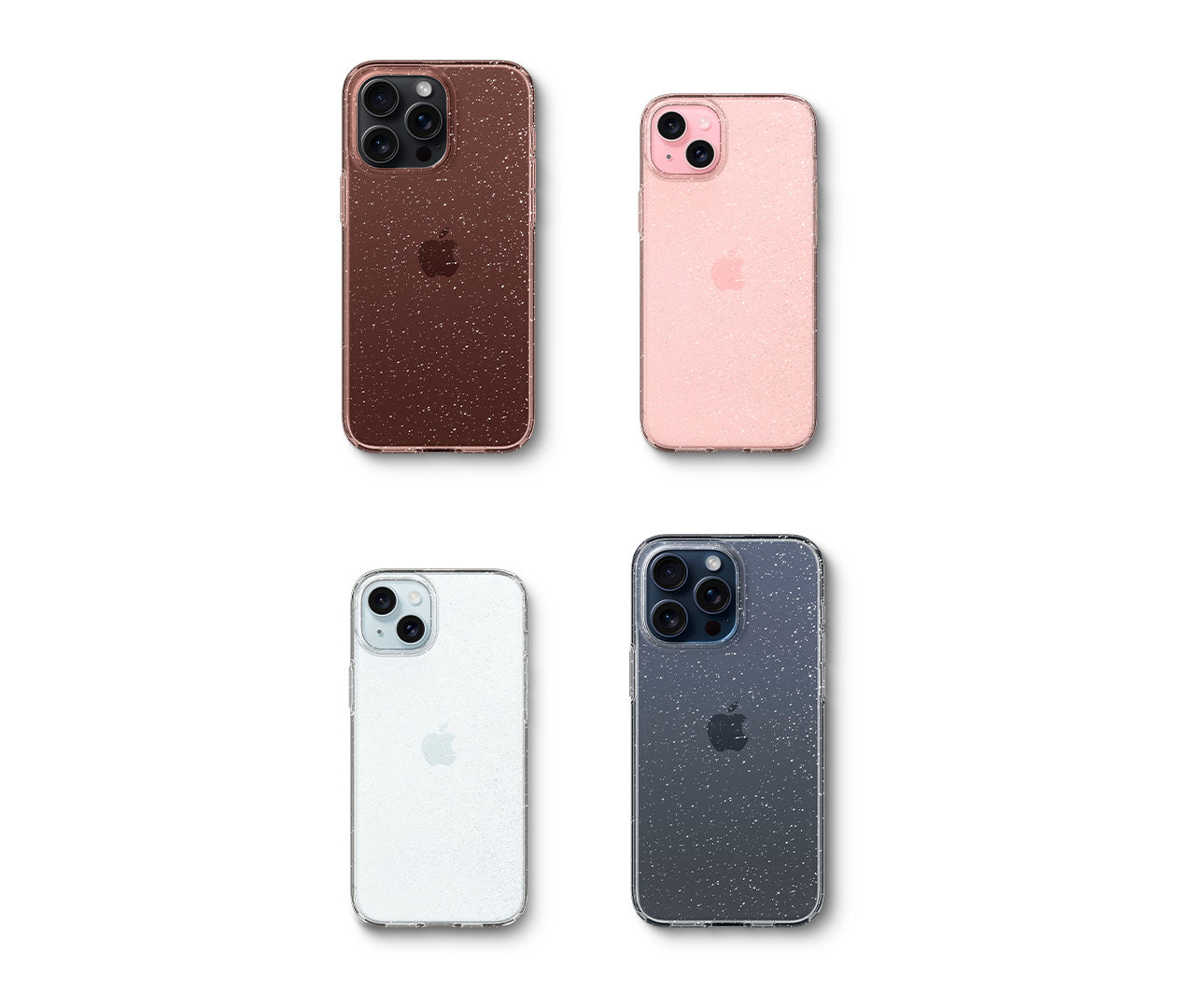 Spigen Liquid Crystal Glitter Case do iPhone 15 Pro Max -  różowo-przezroczysty 
