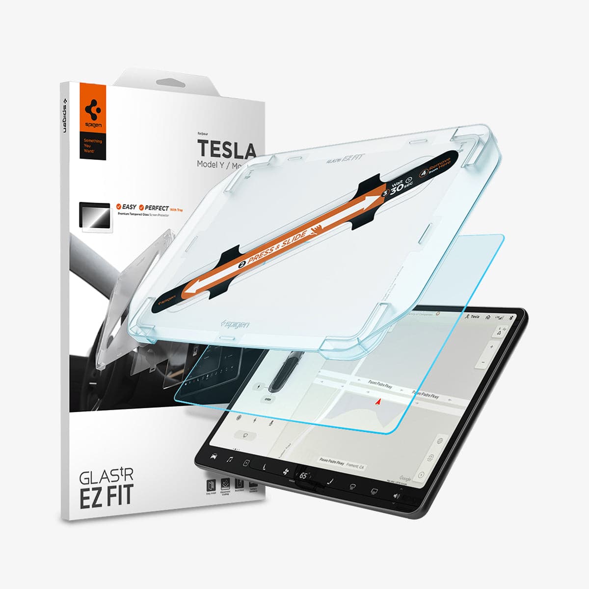 Tesla Models - Screen Protector GLAS.tR EZ Fit | Anti-Glare