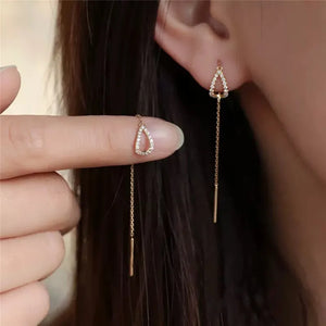 Drop Ear Line Long Hanging Earrings - Infinite Depot