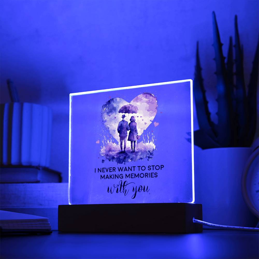 Acrylic Square Design_Love-Making Memories Square Acrylic Plaque