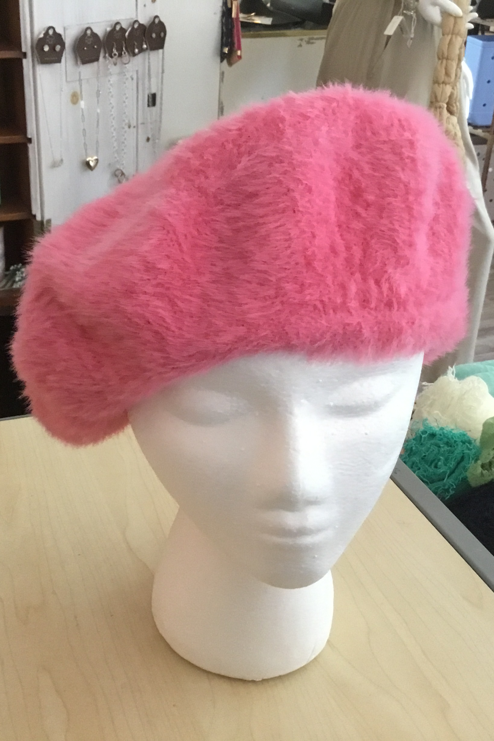 Fuzzy Beret Hat