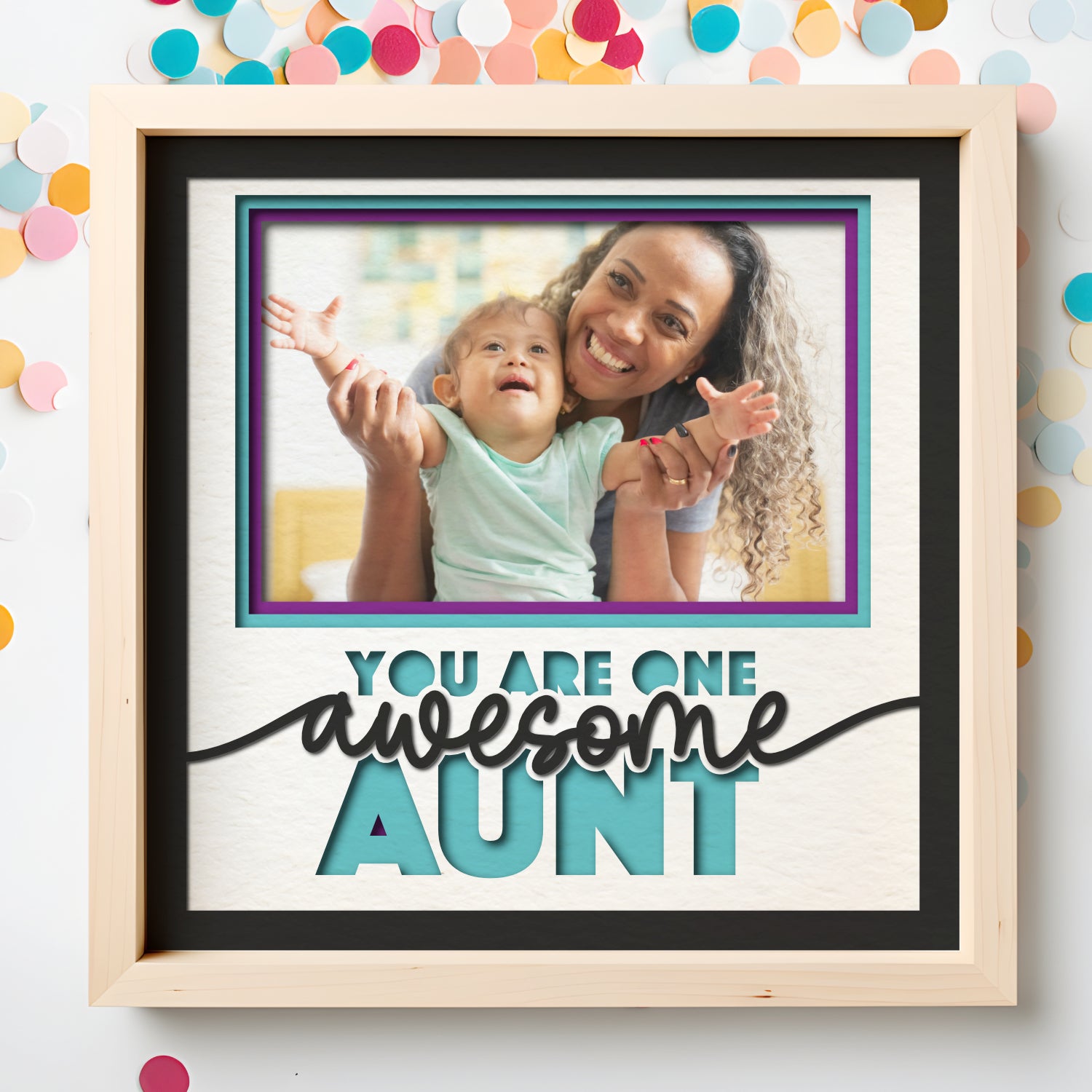 One Awesome Aunt Picture Frame Shadow Box Project