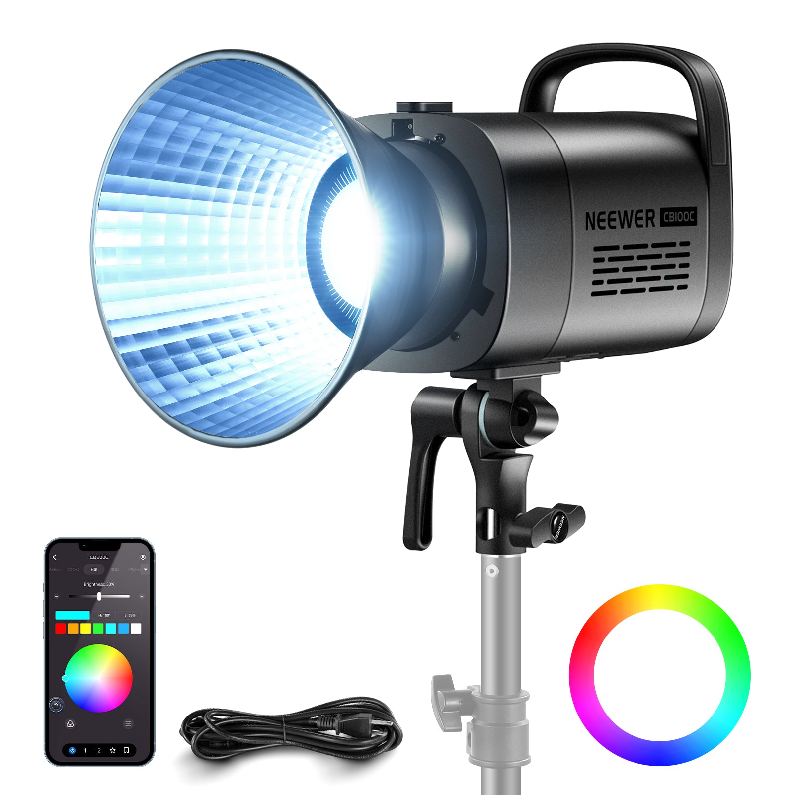 NEEWER CB100C 130w RGB LED Video Light - NEEWER.CA product image