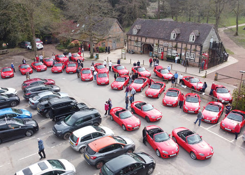 Group of True Red NC MX5's