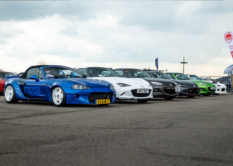 A group of varied MX5's from Modified to OEM