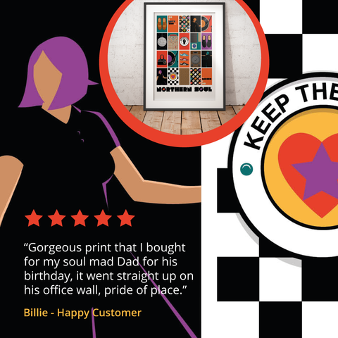 Northern Soul Art Print 5 star review