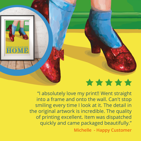 Ruby Slippers Art Print 5 star review