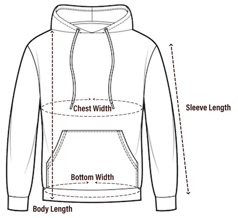 yoode women hoodie size chart