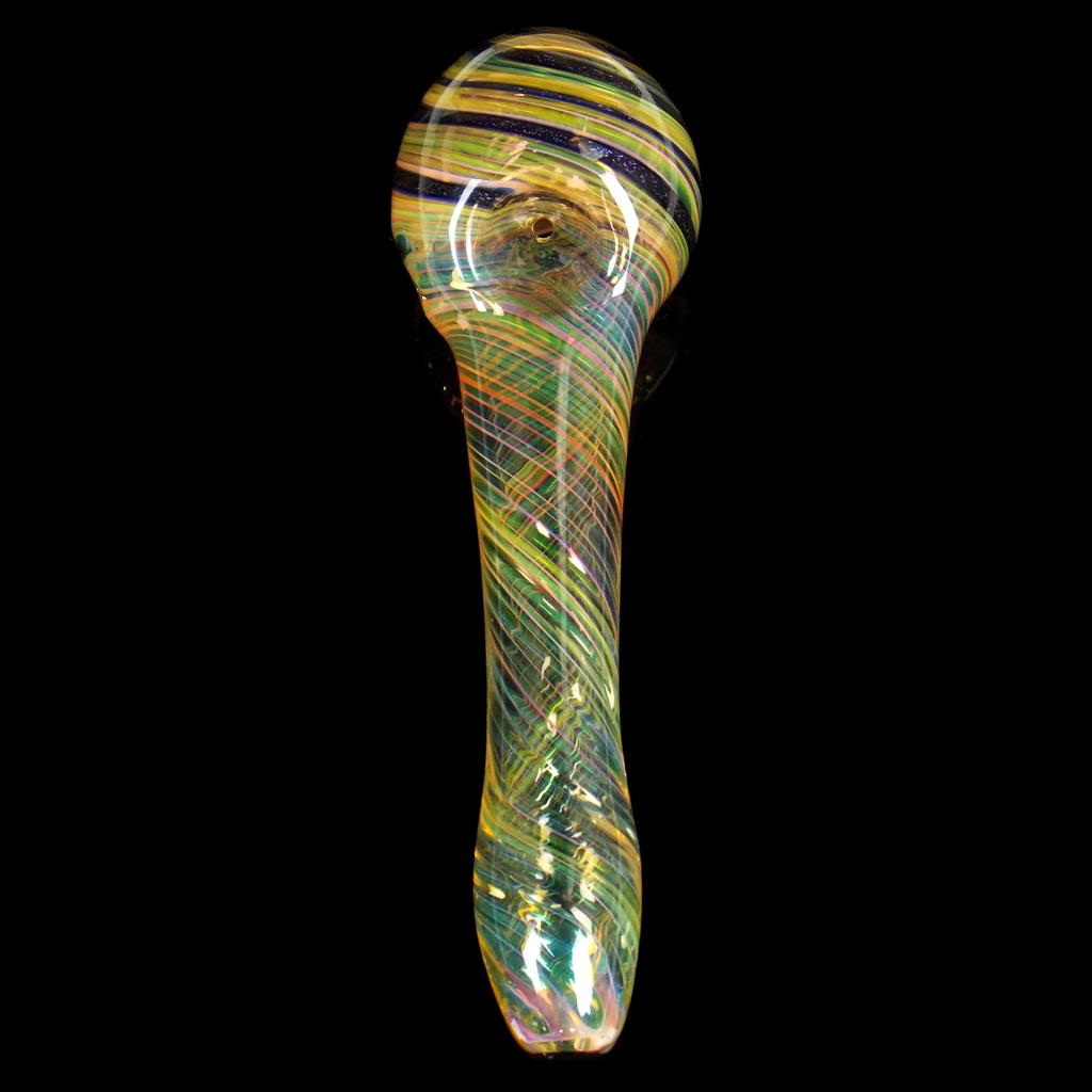 Huge Rainbow Fumed Glass Dichroic Spoon Pipe VisceralAntagonisM